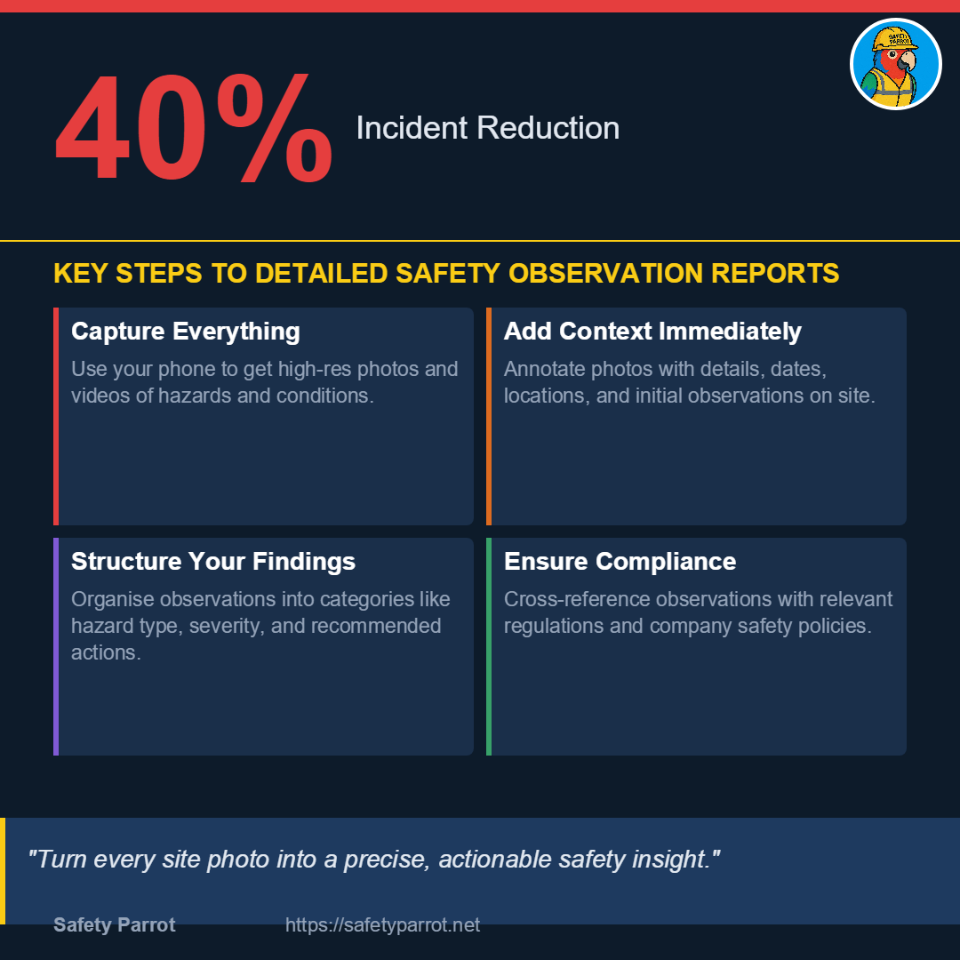 How to Write a Detailed Safety Observation Report From Site Photos